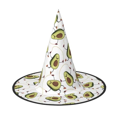 Longzehao Lustiges Cartoon-Avocados Druck Halloween Kostüm Hexenhut Erwachsene Cosplay Karneval Party Kostüm Zubehör Longzehao Lustiges Cartoon-Avocados Druck Halloween Kostüm Hexenhut Erwachsene Cosplay Karneval Party Kostüm Zubehör von Longzehao