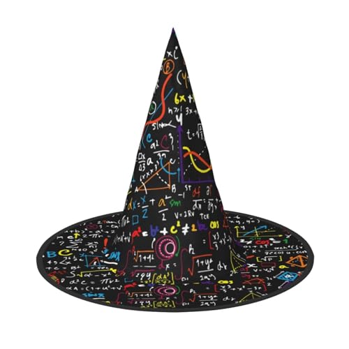 Longzehao Mathe-Formel Druck Halloween Kostüm Hexenhut Erwachsene Cosplay Karneval Party Kostüm Zubehör Longzehao Mathe-Formel Druck Halloween Kostüm Hexenhut Erwachsene Cosplay Karneval Party Kostüm Zubehör von Longzehao