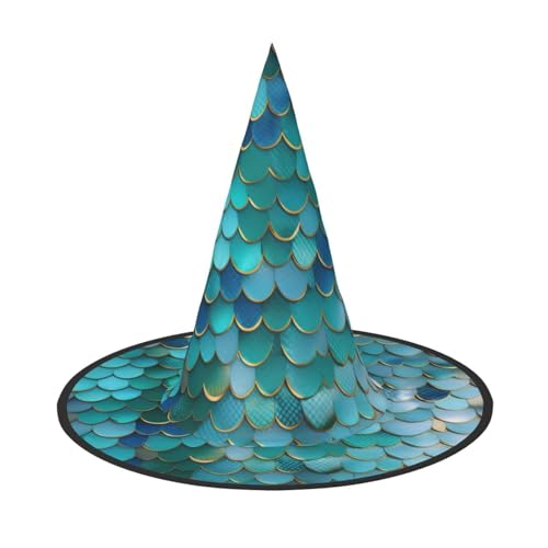 Longzehao Meerjungfrauen-Schuppen-Druck, Halloween-Kostüm, Hexenhut, Erwachsene, Cosplay, Karneval, Party, Kostümzubehör Longzehao Meerjungfrauen-Schuppen-Druck, Halloween-Kostüm, Hexenhut, Erwachsene, Cosplay, Karneval, Party, Kostümzubehör von Longzehao