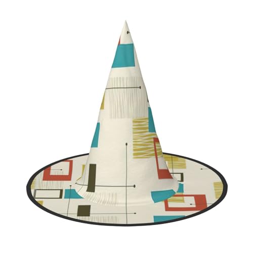 Longzehao Mid Century Modern Print Halloween Kostüm Hexenhut Erwachsene Cosplay Karneval Party Kostüm Zubehör von Longzehao