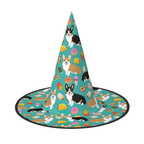 Longzehao Niedlicher Corgi-Druck Halloween Kostüm Hexenhut Erwachsene Cosplay Karneval Party Kostüm Zubehör Longzehao Niedlicher Corgi-Druck Halloween Kostüm Hexenhut Erwachsene Cosplay Karneval Party Kostüm Zubehör von Longzehao