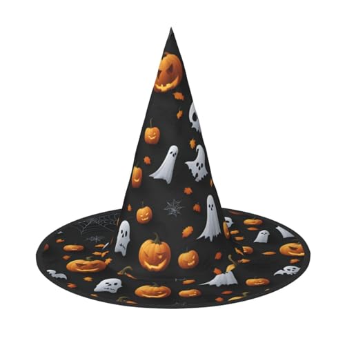 Longzehao Niedliches Halloween-Muster Druck Halloween Kostüm Hexenhut Erwachsene Cosplay Karneval Party Kostüm Zubehör Longzehao Niedliches Halloween-Muster Druck Halloween Kostüm Hexenhut Erwachsene Cosplay Karneval Party Kostüm Zubehör von Longzehao