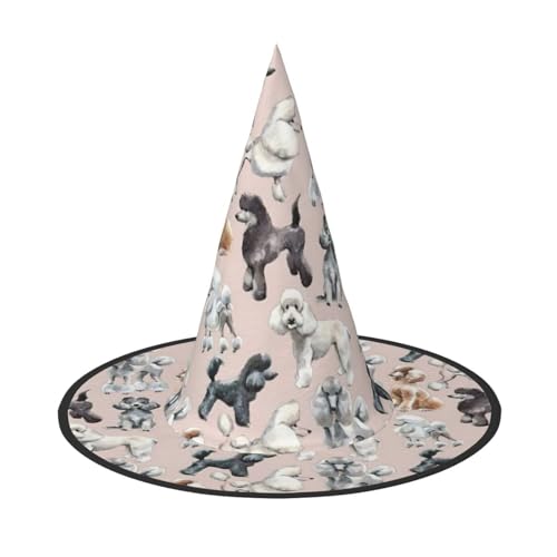 Longzehao Oodles of Pudel Druck Halloween Kostüm Hexenhut Erwachsene Cosplay Karneval Party Kostüm Zubehör Longzehao Oodles of Pudel Druck Halloween Kostüm Hexenhut Erwachsene Cosplay Karneval Party Kostüm Zubehör von Longzehao