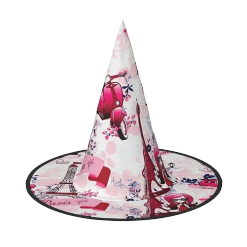 Longzehao Paris Eiffelturm Frankreich Druck Halloween Kostüm Hexenhut Erwachsene Cosplay Karneval Party Kostüm Zubehör Longzehao Paris Eiffelturm Frankreich Druck Halloween Kostüm Hexenhut Erwachsene Cosplay Karneval Party Kostüm Zubehör von Longzehao