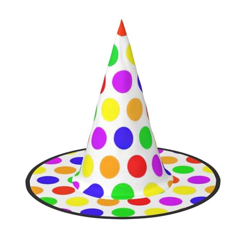 Longzehao Schönes Polka Dot Print Halloween Kostüm Hexenhut Erwachsene Cosplay Karneval Party Kostüm Zubehör Longzehao Schönes Polka Dot Print Halloween Kostüm Hexenhut Erwachsene Cosplay Karneval Party Kostüm Zubehör von Longzehao