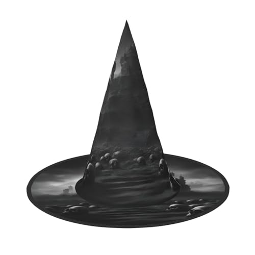 Longzehao Schwarz-weiße Totenköpfe 1 Druck Halloween Kostüm Hexenhut Erwachsene Cosplay Karneval Party Kostüm Zubehör Longzehao Schwarz-weiße Totenköpfe 1 Druck Halloween Kostüm Hexenhut Erwachsene Cosplay Karneval Party Kostüm Zubehör von Longzehao