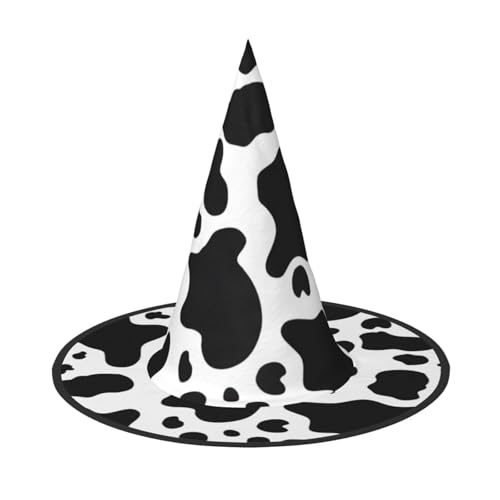 Longzehao Schwarz-weißes Kuh-Druck, Halloween-Kostüm, Hexenhut, Erwachsene, Cosplay, Karneval, Party, Kostümzubehör Longzehao Schwarz-weißes Kuh-Druck, Halloween-Kostüm, Hexenhut, Erwachsene, Cosplay, Karneval, Party, Kostümzubehör von Longzehao
