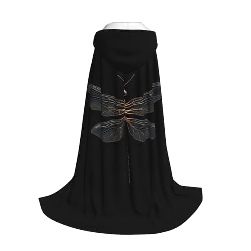 Longzehao Schwarzer Kapuzenumhang mit Libellen-Aufdruck für Kinder mit Halloween, Weihnachten, Cosplay, Kapuzenumhang Longzehao Schwarzer Kapuzenumhang mit Libellen-Aufdruck für Kinder mit Halloween, Weihnachten, Cosplay, Kapuzenumhang von Longzehao