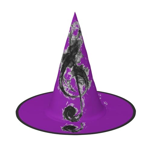 Longzehao Schwarzer Rauchmusikdruck, Halloween-Kostüm, Hexenhut, Erwachsene, Cosplay, Karneval, Party, Kostümzubehör Longzehao Schwarzer Rauchmusikdruck, Halloween-Kostüm, Hexenhut, Erwachsene, Cosplay, Karneval, Party, Kostümzubehör von Longzehao