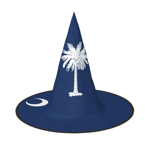 Longzehao South Carolina Flagge Druck Halloween Kostüm Hexenhut Erwachsene Cosplay Karneval Party Kostüm Zubehör Longzehao South Carolina Flagge Druck Halloween Kostüm Hexenhut Erwachsene Cosplay Karneval Party Kostüm Zubehör von Longzehao