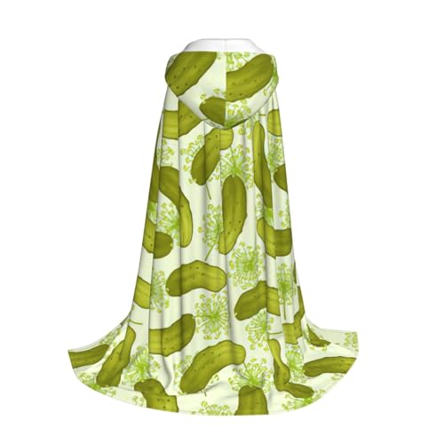 Longzehao Sushi Dill Pickles Print Kapuzenumhang für Kinder mit Halloween Weihnachten Cosplay Kapuzenumhang Kostüm von Longzehao