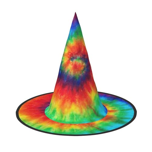 Longzehao Tie Dye Hippies Print Halloween Kostüm Hexenhut Erwachsene Cosplay Karneval Party Kostüm Zubehör Longzehao Tie Dye Hippies Print Halloween Kostüm Hexenhut Erwachsene Cosplay Karneval Party Kostüm Zubehör von Longzehao