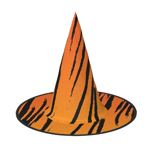 Longzehao Tiger Stripe Print Halloween Kostüm Hexenhut Erwachsene Cosplay Karneval Party Kostüm Zubehör Longzehao Tiger Stripe Print Halloween Kostüm Hexenhut Erwachsene Cosplay Karneval Party Kostüm Zubehör von Longzehao