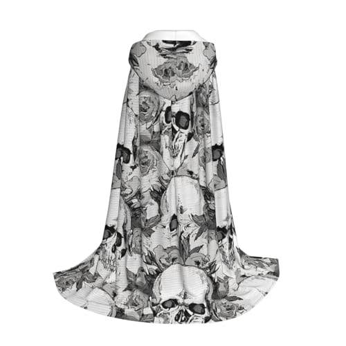 Longzehao Totenkopf-Skelett-Druck, Kapuzenumhang für Kinder mit Halloween, Weihnachten, Cosplay, Kapuzenumhang Kostüm Longzehao Totenkopf-Skelett-Druck, Kapuzenumhang für Kinder mit Halloween, Weihnachten, Cosplay, Kapuzenumhang Kostüm von Longzehao