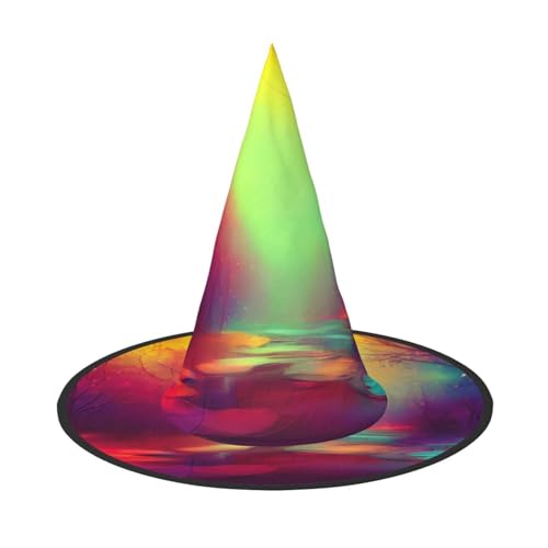 Longzehao Traumhaftes buntes Halloween-Kostüm, Hexenhut, Erwachsene, Cosplay, Karneval, Party, Kostümzubehör von Longzehao