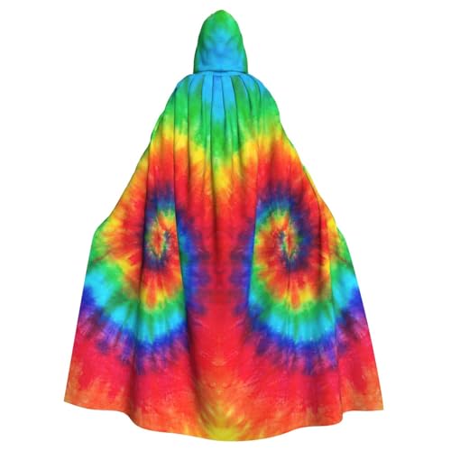 Longzehao Uni Bademäntel, Umhang für Erwachsene, Batikfärbung, Hippie-Druck, Kapuzenumhang für Cosplay, Halloween, Karneval, Kostüme Longzehao Uni Bademäntel, Umhang für Erwachsene, Batikfärbung, Hippie-Druck, Kapuzenumhang für Cosplay, Halloween, Karneval, Kostüme von Longzehao