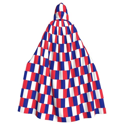Longzehao Uni-Bademantel, Umhang mit französischer Flagge, bedruckt, Kapuzenumhang für Cosplay, Halloween, Karneval, Kostüme Longzehao Uni-Bademantel, Umhang mit französischer Flagge, bedruckt, Kapuzenumhang für Cosplay, Halloween, Karneval, Kostüme von Longzehao