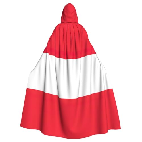 Longzehao Uni-Bademantel, Umhang mit österreichischer Flagge, bedruckt, Kapuzenumhang für Cosplay, Halloween, Karneval, Kostüme Longzehao Uni-Bademantel, Umhang mit österreichischer Flagge, bedruckt, Kapuzenumhang für Cosplay, Halloween, Karneval, Kostüme von Longzehao