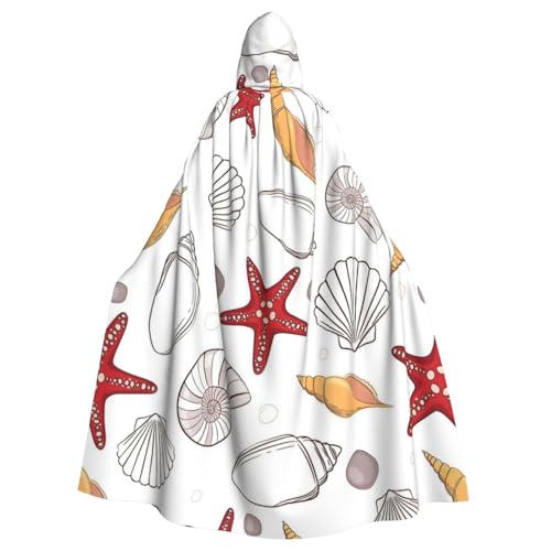 Longzehao Uni Roben Capes Erwachsene Muschel Seestern Print Kapuze Mantel für Cosplay Halloween Karneval Kostüme Longzehao Uni Roben Capes Erwachsene Muschel Seestern Print Kapuze Mantel für Cosplay Halloween Karneval Kostüme von Longzehao