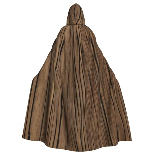 Longzehao Uni Roben Umhänge Erwachsene Holzmaserung Druck Kapuze Mantel für Cosplay Halloween Karneval Kostüme von Longzehao