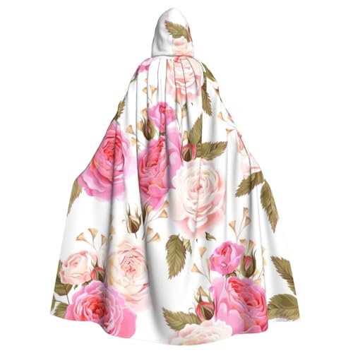 Longzehao Uni Roben Umhänge Erwachsene Rose Blume Druck Kapuze Mantel für Cosplay Halloween Karneval Kostüme Longzehao Uni Roben Umhänge Erwachsene Rose Blume Druck Kapuze Mantel für Cosplay Halloween Karneval Kostüme von Longzehao