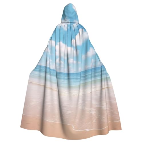 Longzehao Uni Roben Umhänge Erwachsene Schöne Blick auf das Meer Print Kapuze Mantel für Cosplay Halloween Karneval Kostüme von Longzehao