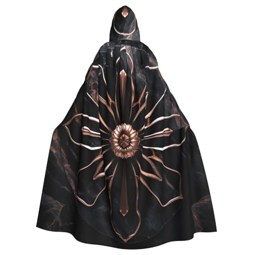 Longzehao Uni Roben Umhänge Erwachsene Schwarz Roségold Marmor1 Print Kapuzenmantel für Cosplay Halloween Karneval Kostüme Longzehao Uni Roben Umhänge Erwachsene Schwarz Roségold Marmor1 Print Kapuzenmantel für Cosplay Halloween Karneval Kostüme von Longzehao