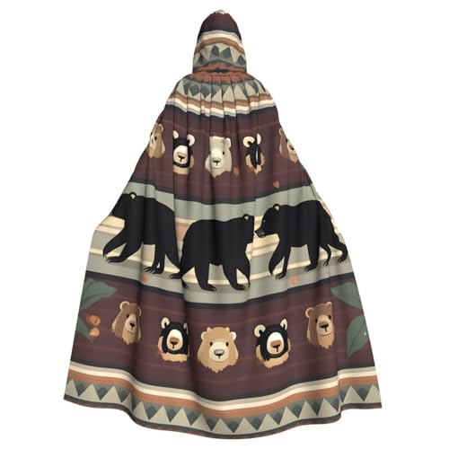 Longzehao Unisex Bademäntel, Umhang für Erwachsene, Bären-Druck, Kapuzenumhang für Cosplay, Halloween, Karneval, Kostüme Longzehao Unisex Bademäntel, Umhang für Erwachsene, Bären-Druck, Kapuzenumhang für Cosplay, Halloween, Karneval, Kostüme von Longzehao