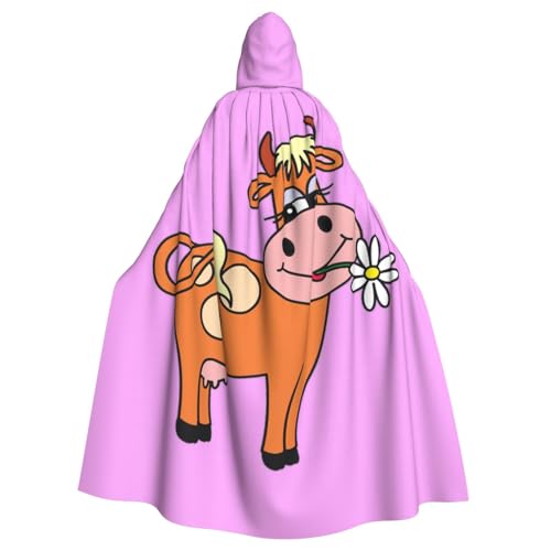 Longzehao Unisex Bademäntel, Umhang für Erwachsene, Cartoon, niedlicher Kuh-Druck, Kapuzenumhang für Cosplay, Halloween, Karneval, Kostüme Longzehao Unisex Bademäntel, Umhang für Erwachsene, Cartoon, niedlicher Kuh-Druck, Kapuzenumhang für Cosplay, Halloween, Karneval, Kostüme von Longzehao