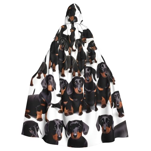 Longzehao Unisex Bademäntel, Umhang für Erwachsene, Dackel, Weiner, Haustier-Aufdruck, Kapuzenumhang für Cosplay, Halloween, Karneval, Kostüme Longzehao Unisex Bademäntel, Umhang für Erwachsene, Dackel, Weiner, Haustier-Aufdruck, Kapuzenumhang für Cosplay, Halloween, Karneval, Kostüme von Longzehao