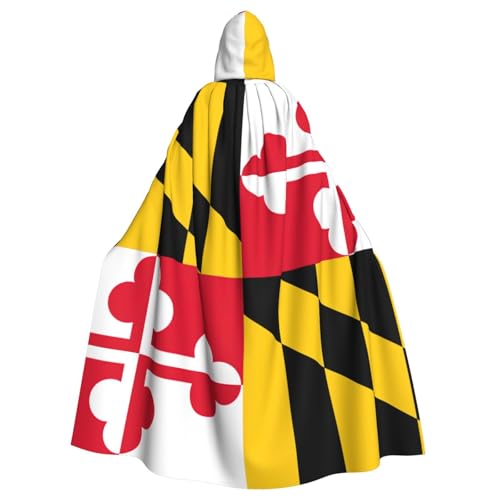 Longzehao Unisex Bademäntel, Umhang für Erwachsene, Flagge von Maryland, bedruckt, Kapuzenumhang für Cosplay, Halloween, Karneval, Kostüme Longzehao Unisex Bademäntel, Umhang für Erwachsene, Flagge von Maryland, bedruckt, Kapuzenumhang für Cosplay, Halloween, Karneval, Kostüme von Longzehao