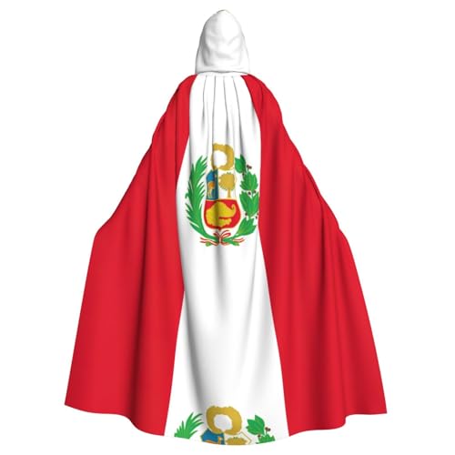 Longzehao Unisex Bademäntel, Umhang für Erwachsene, Flagge von Peru, bedruckt, Kapuzenumhang für Cosplay, Halloween, Karneval, Kostüme Longzehao Unisex Bademäntel, Umhang für Erwachsene, Flagge von Peru, bedruckt, Kapuzenumhang für Cosplay, Halloween, Karneval, Kostüme von Longzehao