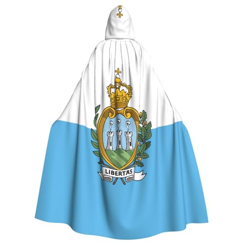 Longzehao Unisex Bademäntel, Umhang für Erwachsene, Flagge von San Marino, bedruckt, Kapuzenumhang für Cosplay, Halloween, Karneval, Kostüme Longzehao Unisex Bademäntel, Umhang für Erwachsene, Flagge von San Marino, bedruckt, Kapuzenumhang für Cosplay, Halloween, Karneval, Kostüme von Longzehao