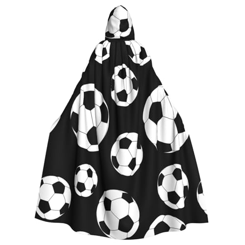 Longzehao Unisex Bademäntel, Umhang für Erwachsene, Fußball, schwarzer Druck, Kapuzenumhang für Cosplay, Halloween, Karneval, Kostüme Longzehao Unisex Bademäntel, Umhang für Erwachsene, Fußball, schwarzer Druck, Kapuzenumhang für Cosplay, Halloween, Karneval, Kostüme von Longzehao