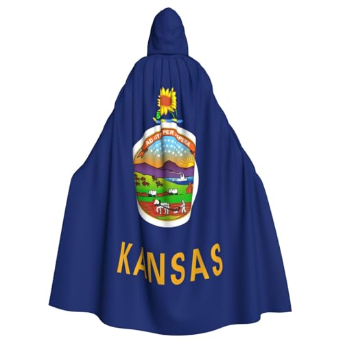 Longzehao Unisex Bademäntel, Umhang für Erwachsene, Kansas Staatsflagge, Druck, Kapuzenumhang für Cosplay, Halloween, Karneval, Kostüme Longzehao Unisex Bademäntel, Umhang für Erwachsene, Kansas Staatsflagge, Druck, Kapuzenumhang für Cosplay, Halloween, Karneval, Kostüme von Longzehao