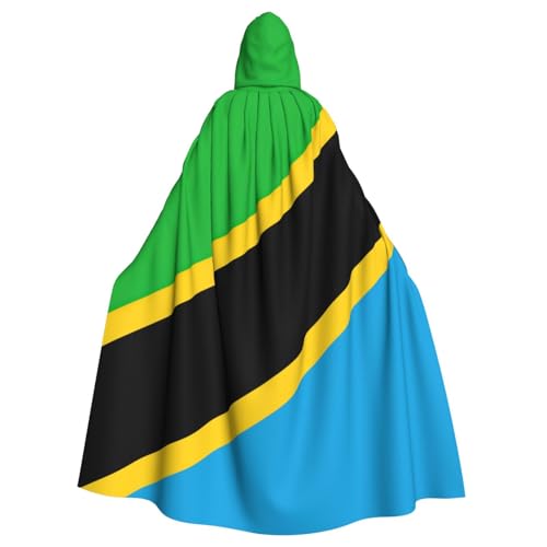 Longzehao Unisex Bademäntel, Umhang für Erwachsene, Tansania-Flagge, Druck, Kapuzenumhang für Cosplay, Halloween, Karneval, Kostüme Longzehao Unisex Bademäntel, Umhang für Erwachsene, Tansania-Flagge, Druck, Kapuzenumhang für Cosplay, Halloween, Karneval, Kostüme von Longzehao