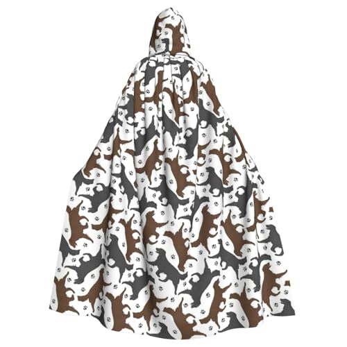 Longzehao Unisex Bademäntel, Umhang für Erwachsene, flach, beschichtet, Retriever, Pfotenabdruck, Kapuzenumhang für Cosplay, Halloween, Karneval, Kostüme Longzehao Unisex Bademäntel, Umhang für Erwachsene, flach, beschichtet, Retriever, Pfotenabdruck, Kapuzenumhang für Cosplay, Halloween, Karneval, Kostüme von Longzehao