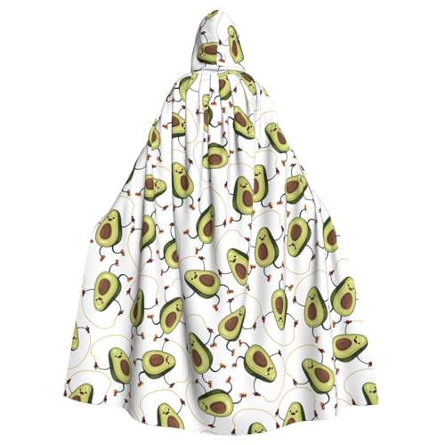 Longzehao Unisex Bademäntel, Umhang für Erwachsene, lustiger Cartoon-Avocado-Druck, Kapuzenumhang für Cosplay, Halloween, Karneval, Kostüme Longzehao Unisex Bademäntel, Umhang für Erwachsene, lustiger Cartoon-Avocado-Druck, Kapuzenumhang für Cosplay, Halloween, Karneval, Kostüme von Longzehao