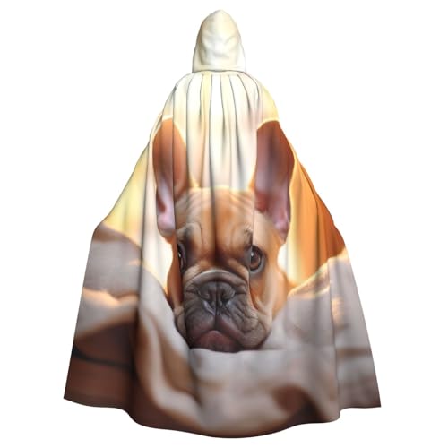 Longzehao Unisex Bademäntel, Umhang mit Kapuze, für Erwachsene, Tier, Hund, Französische Bulldogge, 2, bedruckt, für Cosplay, Halloween, Karneval Longzehao Unisex Bademäntel, Umhang mit Kapuze, für Erwachsene, Tier, Hund, Französische Bulldogge, 2, bedruckt, für Cosplay, Halloween, Karneval von Longzehao