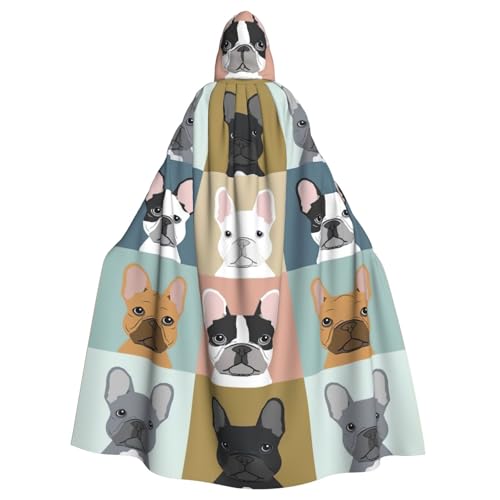 Longzehao Unisex Bademäntel, Umhang mit Kapuze für Erwachsene, französische Bulldogge, für Cosplay, Halloween, Karneval, Kostüme Longzehao Unisex Bademäntel, Umhang mit Kapuze für Erwachsene, französische Bulldogge, für Cosplay, Halloween, Karneval, Kostüme von Longzehao