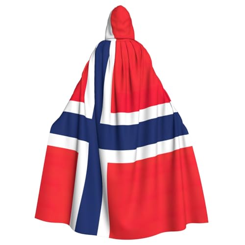 Longzehao Unisex Bademäntel, Umhang mit norwegischer Flagge, bedruckt, Kapuzenumhang für Cosplay, Halloween, Karneval, Kostüme Longzehao Unisex Bademäntel, Umhang mit norwegischer Flagge, bedruckt, Kapuzenumhang für Cosplay, Halloween, Karneval, Kostüme von Longzehao