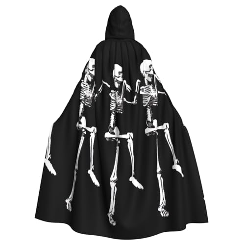 Longzehao Unisex-Bademantel, Umhang für Erwachsene, Halloween, bewegliches Skelett, Totenkopf-Druck, Kapuzenumhang für Cosplay, Halloween, Karneval, Kostüme Longzehao Unisex-Bademantel, Umhang für Erwachsene, Halloween, bewegliches Skelett, Totenkopf-Druck, Kapuzenumhang für Cosplay, Halloween, Karneval, Kostüme von Longzehao