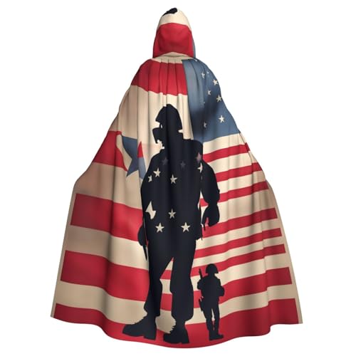 Longzehao Unisex-Bademantel, Umhang für Erwachsene, US-Militär-Soldaten, patriotischer Gedenktag, Druck, Kapuzenumhang für Cosplay, Halloween, Karneval, Kostüme Longzehao Unisex-Bademantel, Umhang für Erwachsene, US-Militär-Soldaten, patriotischer Gedenktag, Druck, Kapuzenumhang für Cosplay, Halloween, Karneval, Kostüme von Longzehao