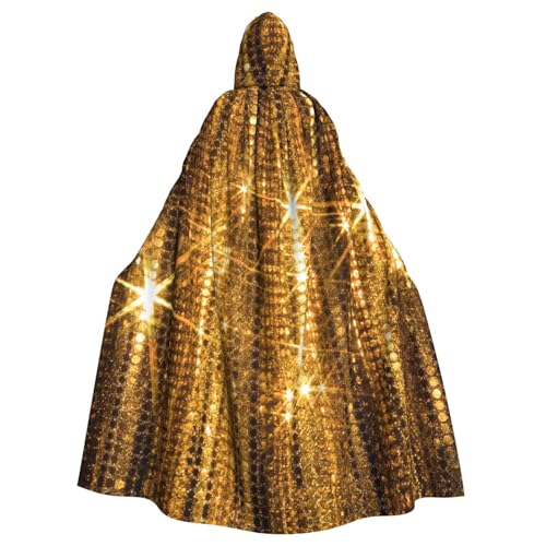 Longzehao Unisex-Bademantel, Umhang für Erwachsene, goldfarben, Pailletten, glitzernder Druck, Kapuzenumhang für Cosplay, Halloween, Karneval, Kostüme Longzehao Unisex-Bademantel, Umhang für Erwachsene, goldfarben, Pailletten, glitzernder Druck, Kapuzenumhang für Cosplay, Halloween, Karneval, Kostüme von Longzehao