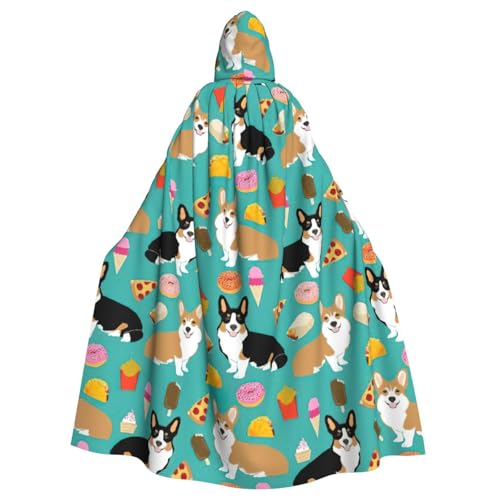Longzehao Unisex-Bademantel, Umhang für Erwachsene, niedlicher Corgi-Druck, Kapuzenumhang für Cosplay, Halloween, Karneval, Kostüme Longzehao Unisex-Bademantel, Umhang für Erwachsene, niedlicher Corgi-Druck, Kapuzenumhang für Cosplay, Halloween, Karneval, Kostüme von Longzehao