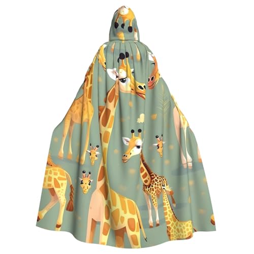 Longzehao Unisex-Bademantel, Umhang für Erwachsene, niedlicher wilder Cartoon-Giraffen-Druck, Kapuzenumhang für Cosplay, Halloween, Karneval, Kostüme Longzehao Unisex-Bademantel, Umhang für Erwachsene, niedlicher wilder Cartoon-Giraffen-Druck, Kapuzenumhang für Cosplay, Halloween, Karneval, Kostüme von Longzehao