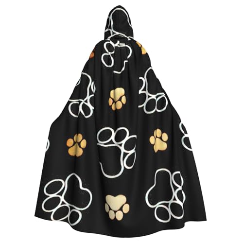 Longzehao Unisex Bademantel, Umhang mit Hundepfotenabdruck, Kapuzenumhang für Cosplay, Halloween, Karneval, Kostüme Longzehao Unisex Bademantel, Umhang mit Hundepfotenabdruck, Kapuzenumhang für Cosplay, Halloween, Karneval, Kostüme von Longzehao