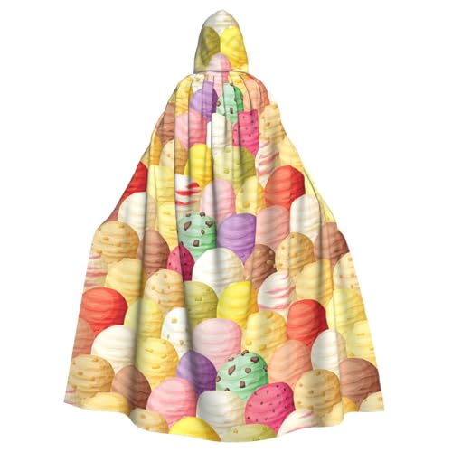 Longzehao Unisex-Bademantel, Umhang mit Kapuze, Eiscreme-Druck, für Cosplay, Halloween, Karneval, Kostüme Longzehao Unisex-Bademantel, Umhang mit Kapuze, Eiscreme-Druck, für Cosplay, Halloween, Karneval, Kostüme von Longzehao
