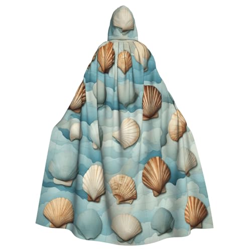Longzehao Unisex-Bademantel, Umhang mit Muschel-Druck, für Cosplay, Halloween, Karneval, Kostüme Longzehao Unisex-Bademantel, Umhang mit Muschel-Druck, für Cosplay, Halloween, Karneval, Kostüme von Longzehao