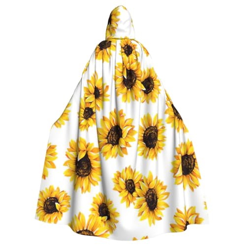 Longzehao Unisex-Bademantel, Umhang mit Sonnenblumen-Druck, Kapuzenumhang für Cosplay, Halloween, Karneval, Kostüme Longzehao Unisex-Bademantel, Umhang mit Sonnenblumen-Druck, Kapuzenumhang für Cosplay, Halloween, Karneval, Kostüme von Longzehao